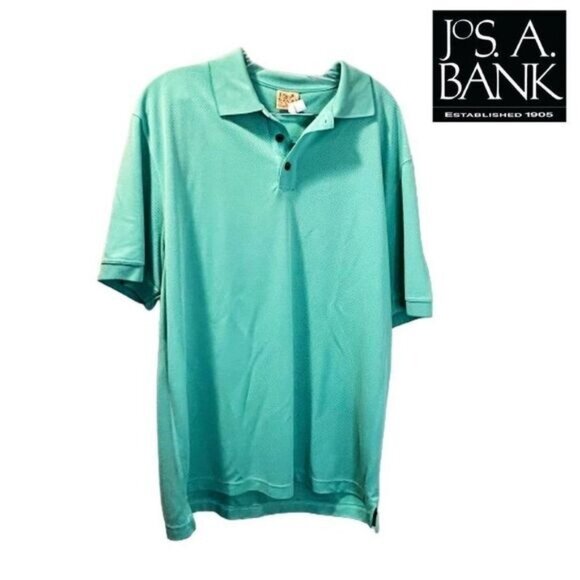 Jos A BANK Men's‎ Short Sleeve Solid Stretch Cotton Pique Polo Shirt - Picture 1 of 5